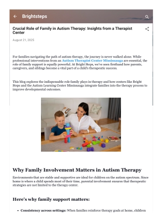Autism Therapist Center Mississauga