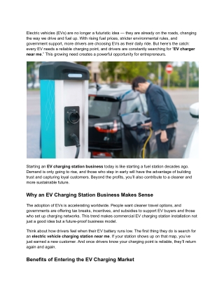Powering Profits_ How to Start an EV Charging Station Business