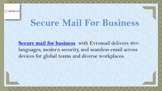 Secure Mail for Business