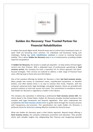 Golden Arc Recoverys