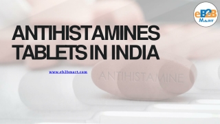 Antihistamines tablets in India