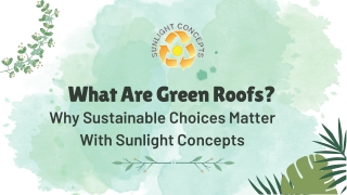 What Are Green Roofs with SunLight Concepts