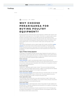 why choose prraniganga for buying poultry equipment