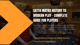 Satta Matka History to Modern Play – Complete Guide for Players