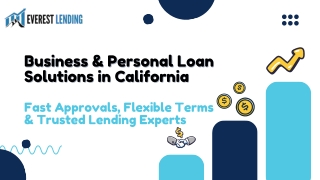 Business &amp; Personal Loan Solutions in CA – Quick Approval  Apply Online