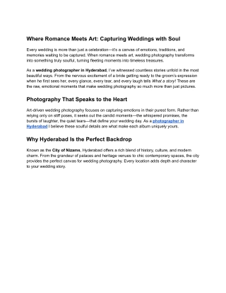 Wedding Photographers in Hyderabad | What A Story