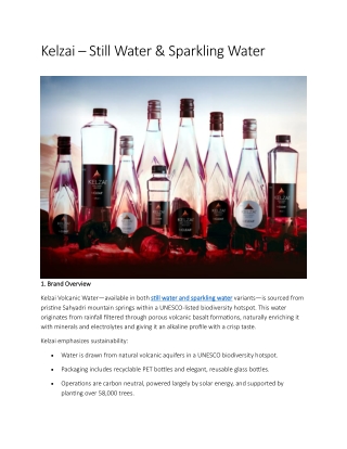 Kelzai - Still water and sparkling water