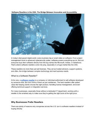 Software Resellers in the USA_ The Bridge Between Innovation and Accessibility