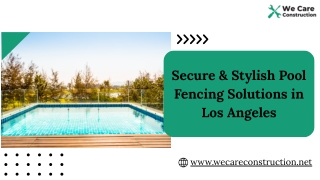 Secure & Stylish Pool Fencing Solutions in Los Angeles