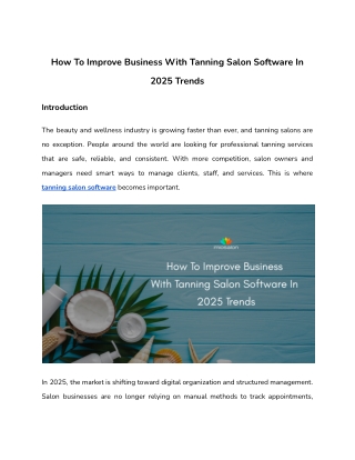 How To Improve Business With Tanning Salon Software In 2025 Trends
