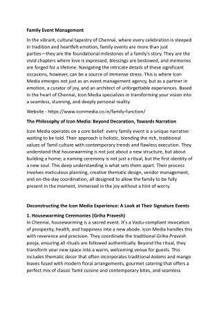 Familly Event Management