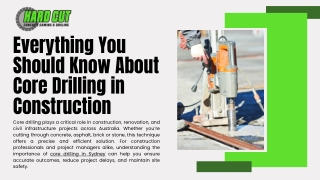Everything You Should Know About Core Drilling in Construction