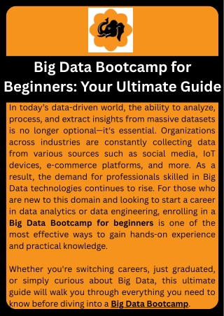 Big Data Bootcamp for Beginners Your Ultimate Guide