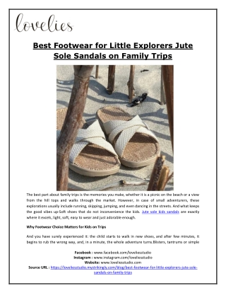 Best Footwear for Little Explorers Jute Sole Sandals on Family Trips