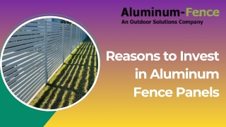 Reasons to Invest in Aluminum Fence Panels