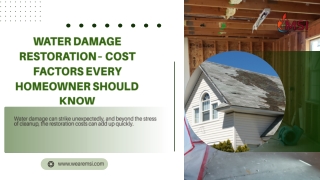 WATER DAMAGE RESTORATION – COST FACTORS EVERY HOMEOWNER SHOULD KNOW