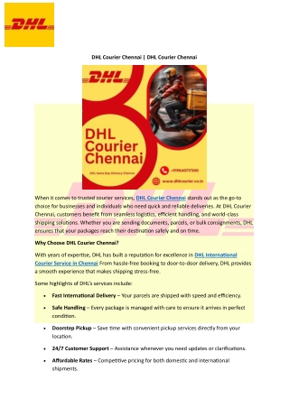 DHL Courier Chennai