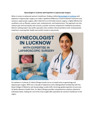 Gynecologist in Lucknow with Expertise in Laparoscopic Surgery