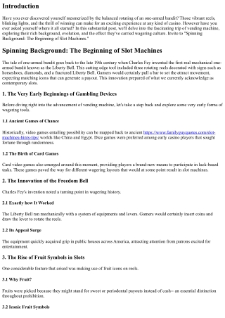 Spinning Background: The Beginning of Slot Machines