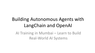 Building Autonomous Agents with LangChain and OpenA