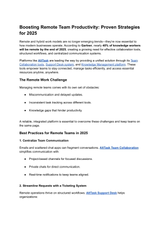 Boosting Remote Team Productivity Proven Strategies for 2025