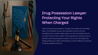 Drug possession lawyer