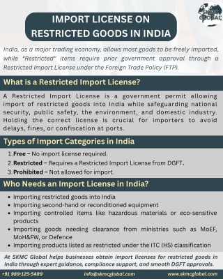 IMPORT LICENSE ON RESTRICTED GOODS IN INDIA