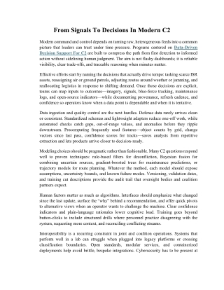 From Signals To Decisions In Modern C2