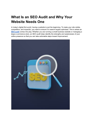 What Is an SEO Audit and Why Your Website Needs One
