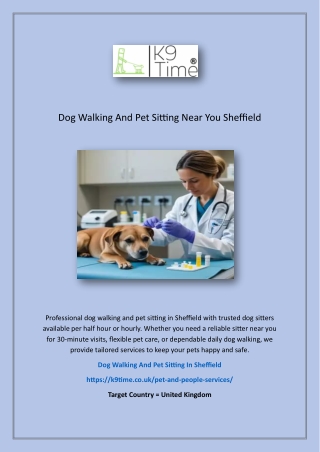 Dog Walking And Pet Sitting In Sheffield