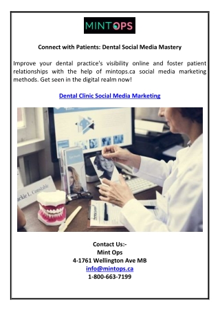 Connect with Patients: Dental Social Media Mastery