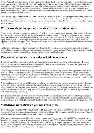 Security Tips: Keeping Your Account Safe on Private RO Servers