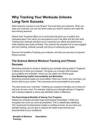 Why Tracking Your Workouts Unlocks Long-Term Success