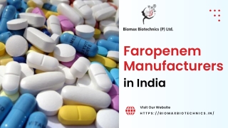 Faropenem Manufacturers in India