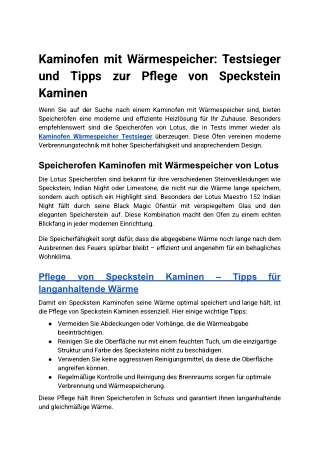 Kaminofen mit Wärmespeicher_ Testsieger und Tipps zur Pflege von Speckstein Kaminen