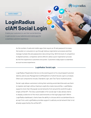 LoginRadius CIAM Social Login: Easy Sign-Ups for Users