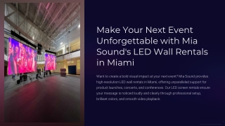 LED wall rental Miami