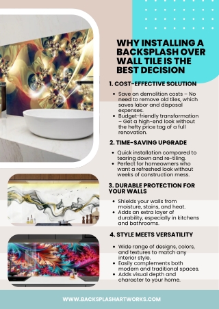 Why Installing a Backsplash Over Wall Tile is the Best Decision