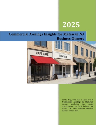 Commercial Awnings Insights for Matawan NJ Business Owners