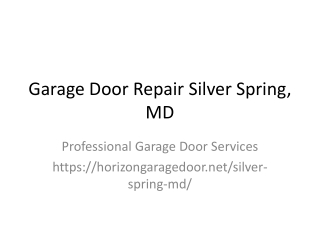 Garage Door Repair Silver Spring Md