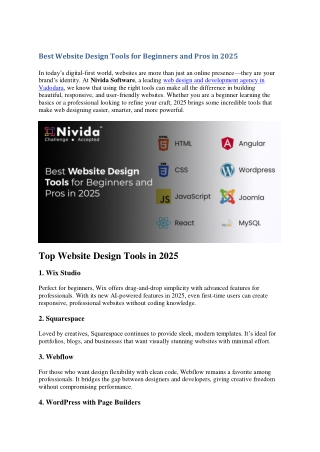 Best Website Design Tools for Beginners and Pros in 2025