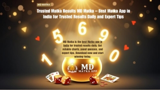 MD Matka – Best Matka App in India for Trusted Results Daily