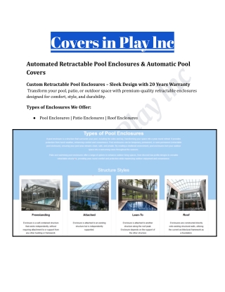 Covers in Play lnc
