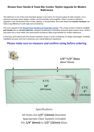 25 Aug - Shower Door Handle & Towel Bar Combo_ Stylish Upgrade for Modern Bathrooms