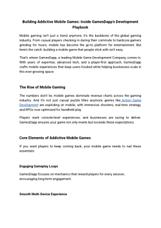 Building Addictive Mobile Games_ Inside GamesDapp’s Development Playbook