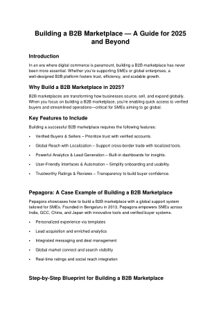 Building a B2B Marketplace: A Complete Guide for 2025