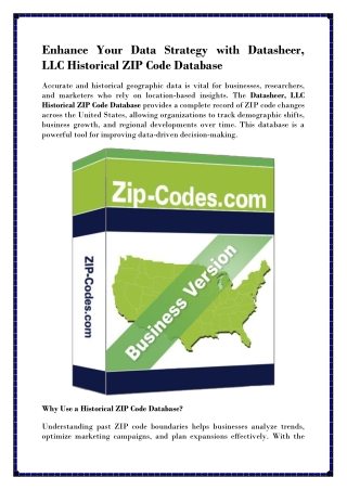Historical ZIP Code Database for Address Research