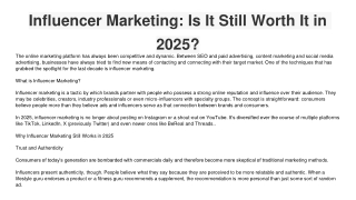 Influencer Marketing_ Is It Still Worth It in 2025_