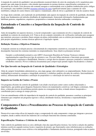 Inspeção de Controle de Qualidade: Evite Erros Caros na Reforma!