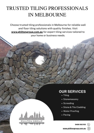 Trusted Tiling Professionals in Melbourne - www.philtongroup.com.au